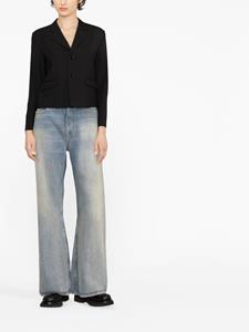 mm6maisonmargiela MM6 Maison Margiela Blazer met enkele rij knopen - Zwart