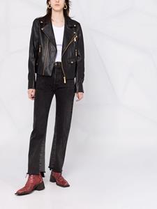 philippplein Philipp Plein Bikerjack met studs - Zwart