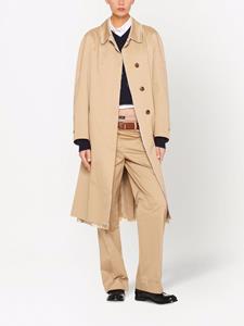 miumiu Miu Miu Mantel met enkele rij knopen - Beige