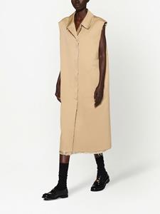 miumiu Miu Miu Mantel met enkele rij knopen - Beige