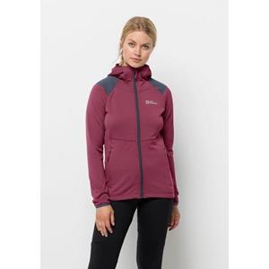 Jack Wolfskin Kapuzenfleecejacke "KOLBENBERG HOODED FZ W", mit Kapuze