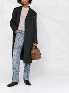 mm6maisonmargiela MM6 Maison Margiela Mantel met enkele rij knopen - Zwart