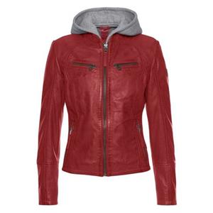 Gipsy Lederjacke "NOLA", mit Kapuze, Two-in-One Style - mit abnehmbarer Jersey-Kapuze