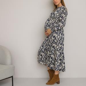 LA REDOUTE COLLECTIONS Maxi zwangerschapsjurk, knoopsluiting