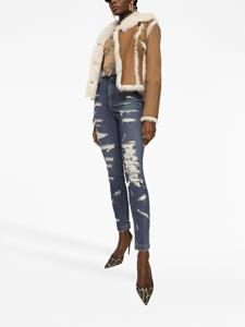 Dolce & Gabbana Leren jack - Beige
