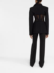 Mugler Blazer met korset - Zwart