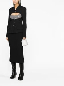 theattico The Attico Blazer met enkele rij knopen - Zwart