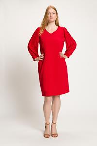 Ulla Popken Sommerkleid Midikleid grafisch Oversized Rundhals Halbarm