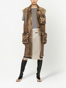 miumiu Miu Miu Leren gilet - Beige