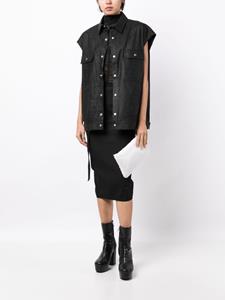 rickowens Rick Owens Leren gilet - Zwart