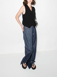 thefrankieshop The Frankie Shop Gilet met enkele rij knopen - Zwart