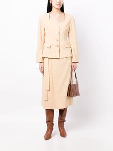 rejinapyo Rejina Pyo Blazer met enkele rij knopen - Wit