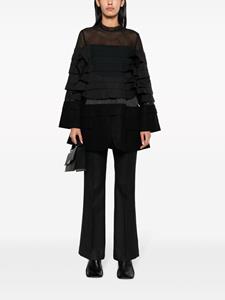 sacai Gelaagde blousejurk - Zwart