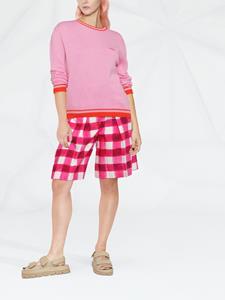 MSGM Shorts met gingham ruit - Roze