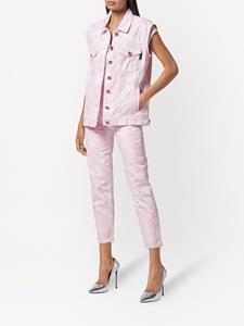 Philipp Plein Denim gilet - Roze