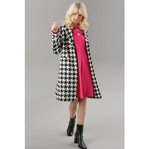 Aniston SELECTED Korte jas met trendy houndstooth patroon