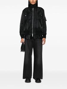 sacai Bomberjack met rits - Zwart