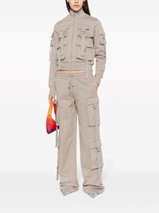 high-neck cotton jacket - Grijs