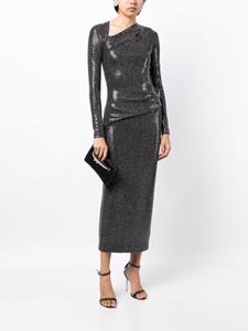 MANNING CARTELL Midi-jurk met mesh - Zwart