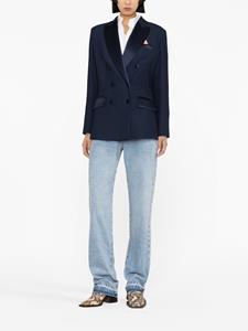 Hebe Studio Blazer met dubbele rij knopen - Blauw