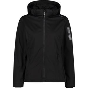 CMP - Women's Light Softshell Jacket Zip Hood - Softshelljack, zwart