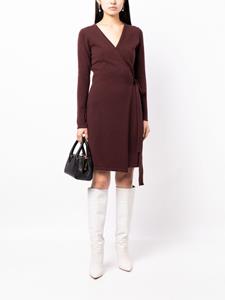dvfdianevonfurstenberg DVF Diane von Furstenberg Mini-jurk met V-hals - Bruin