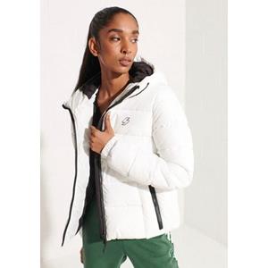 Superdry Steppjacke "HOODED SPIRIT SPORTS PUFFER", mit Kapuze, aus wasserabweisendem Material