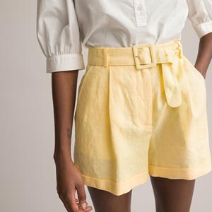 LA REDOUTE COLLECTIONS Short met plooien, in linnen