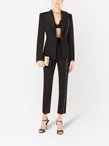 dolce&gabbana Dolce & Gabbana Blazer met enkele rij knopen en logo afwerking - Zwart