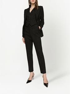 dolce&gabbana Dolce & Gabbana Turlington blazer met enkele rij knopen en jacquard - Zwart