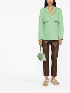 GANNI Blazer met enkele rij knopen - Groen