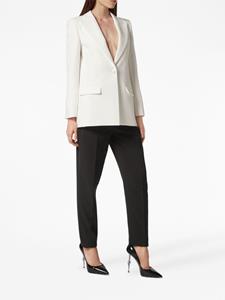 philippplein Philipp Plein Cady single-breasted peaked blazer - Wit