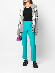 MSGM Pantalon met logotaille - Blauw