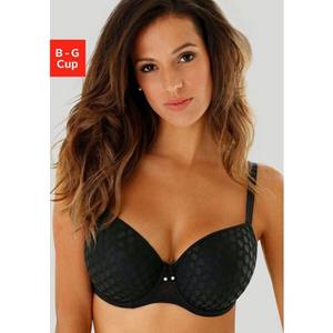 Bh met steuncups met kant over naadloze cups, op de modellerende beugel, dessous