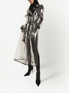 dolce&gabbana Dolce & Gabbana Trenchcoat met contrasterende afwerking - Zwart