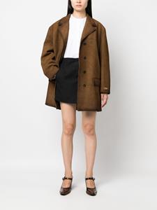 Prada Mantel met enkele rij knopen - Bruin