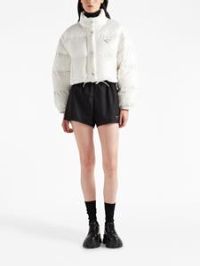 Prada Re-Nylon cropped donsjack - Wit