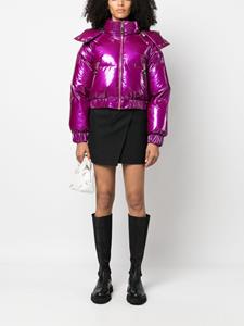 versacejeanscouture Versace Jeans Couture Donsjack met glanzende afwerking - Paars