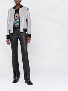 philippplein Philipp Plein Bomberjack verfraaid met kristallen - Zwart