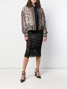 dolce&gabbana Dolce & Gabbana Bomberjack met luipaardprint - Bruin