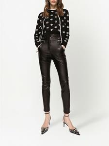 dolce&gabbana Dolce & Gabbana Broek van imitatieleer met rits - Zwart