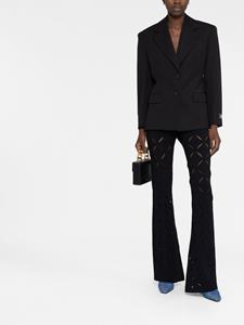 Versace Blazer met enkele rij knopen - Zwart