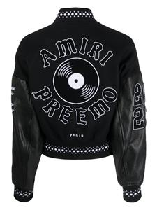 AMIRI Bomberjack met geborduurd logo - Zwart