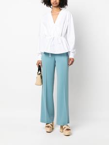 albertobiani Alberto Biani Pantalon met wijde pijpen - Blauw