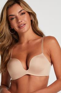 Hunkemöller Voorgevormde push-up beugel bh Deep-V Beige