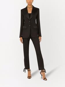 dolce&gabbana Dolce & Gabbana Twill broek met veters - Zwart