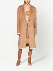 miumiu Miu Miu Mantel met enkele rij knopen - Beige