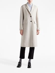 Prada Mantel met enkele rij knopen - Wit