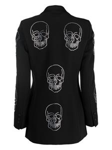 philippplein Philipp Plein Mantel met enkele rij knopen - Zwart