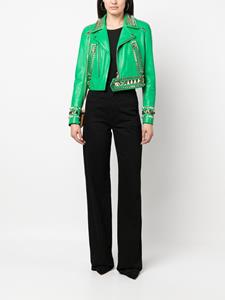 philippplein Philipp Plein Cropped bikerjack - Groen
